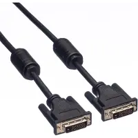 Roline DVI Anslutningskabel DVI-D 24+1-polig Kontakt, DVI-D 24+1-polig Kontakt 20.00 m Svart 11.04.5599 låsbar DVI-kabel