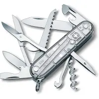 Victorinox Huntsman, Swiss pocket knife, transparant silver
