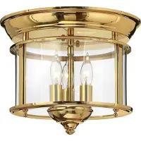 HINKLEY Taklampa Gentry, dimbar, Mässing / guld, Vardagsrum / matsal, Mässing, Antik, Taklampa