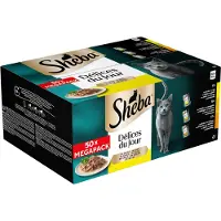 Sheba Délices du Jour med kyckling, kalkon och anka i sås våtfoder katt (påsar 50 g)