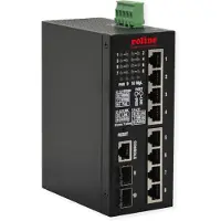 Roline 10-Port Gigabit Switch (8x RJ45+2x SFP) Layer2 PoE+ Smart Managed, 240W