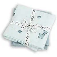 Done by Deer Muslinfiltar - 2-pack - 120x120 cm - Lalee Blue - - One Size - Muslinfilt