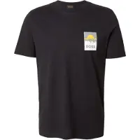 BOSS för män. 50556023 Slät T-shirt svart (M), Casual, Bomull, Kort ärm