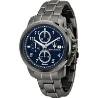 Maserati Successo Limited Edition Kronograf Rostfritt Stål Blå Urtavla Solcellsdriven R8873645006 Herrklocka blå