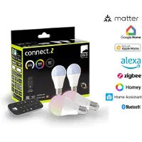 Eglo CONNECT-Z E27 Smarta Glödlampor - 2-pack med Fjärrkontroll - 1300 lm