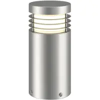 Arcchio sockellampa Caramia, 23 cm, stål, saltvattenbeständig Caramia , dimbar, Aluminium / grå / zink, Modern, Utomhuslampa