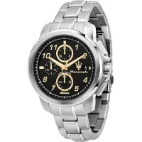 Maserati Successo Limited Edition Kronograf Rostfritt Stål Svart Urtavla Solar R8873645007 Herrklocka svart