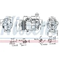 Nissens Kompressor, luftkonditionering 890739