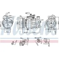 Nissens Kompressor för luftkonditionering 890551