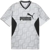 Puma Ess Block Relaxed Fit Kortärmad T-shirt Med V-ringning