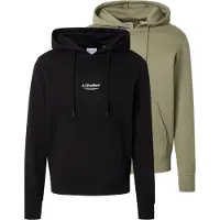 Jack & Jones Sweatshirt 'JJESOHO' khaki / svart / vit