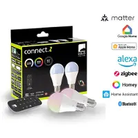 Eglo CONNECT-Z E27 Smarta Glödlampor - 2-pack med Fjärrkontroll - 1300 lm