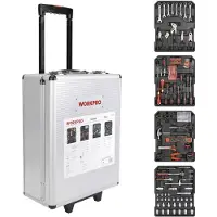 Workpro WP1050 Rullväska, bestyckad 1050 delar (L x B x H) 37 x 20 x 51 cm