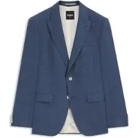 BOSS ONE Slim-fit suit jacket in wool, silk and linen