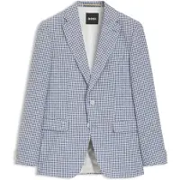 BOSS Slim-fit blazer with pepita houndstooth pattern