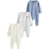 Next Pyjamas ljusbeige / duvblå / ljusgrå