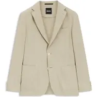 BOSS Slim-fit suit jacket in washable Tech Linen