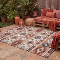 FRAAI Kilim utomhusmatta | Lira Maya hos Volero | 120x170 cm | Syntet | Aztec | Rektangulär | Plattvävd