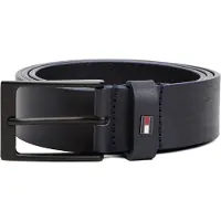 Tommy Hilfiger Bälte 'Enamel Flag Rectangular Buckle' mörkblå