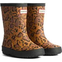 Hunter Gummistövlar - Kids First Leopard Tryck - Rik Tan/Sadel - - 22 - Gummistövlar