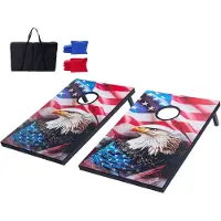 Vevor Cornhole-set, 3x2 fot Cornhole-spelbrädor, bärbar kastabräda i MDF-trä, inomhus- och utomhus-cornhole-lek för vuxna, inkluderar 8 säckar och bärväska, för trädgården, bakgården, stranden, campin