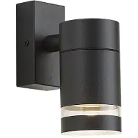 QAZQA Modern utomhusvägglampa svart IP44 - Ensam