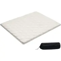Vevor japansk tatamimatta, hopfällbar japansk tatamimadrass i queen size, futonmadrass med förvaringspåse och fäste, 9-lagers golvmatta för sovplatser, studenthem, meditation, yoga, 2032 x 1524 x 63,5