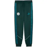 Puma Manchester City Byxor King Anthem - Grön terräng/Tropisk blå - , storlek Medium
