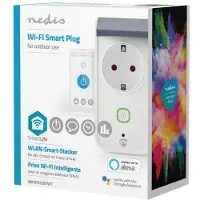 Nedis WIFIPO120FWT - Smart kontakt - trådlös - Wi-Fi - 2.4 - 2.4835 GHz - vit