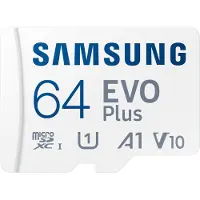 Samsung EVO Plus MB-MC64SA - Flashminneskort (microSDXC till SD-adapter ingår)