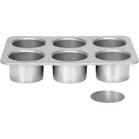Patisse Mini 6 formar till kakor med avtagbar botten 8 cm SILVER-TOP