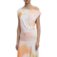 Desigual Sommarklänning ecru / rosa / orangeröd
