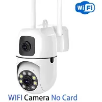 VStarcam 8MP Dual Lens IP-kamera Dubbelskärm WiFi-kameror PTZ Utomhusfärg Natt Autospårning CCTV Säkerhetsskydd Övervakningskamera WiFi Camera vit