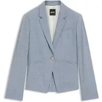 BOSS Slim-fit blazer in melange virgin wool
