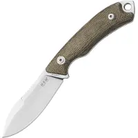 MKM-Maniago Knife Makers MKM Pocket Tango 1 Nessmuk PT1-GC Green Canvas Micarta fixed knife, David C. Andersen design