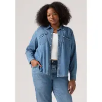 Levi's Blus 'Essential Western Shirt (Plus Size)' blå denim
