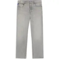HUGO Baggy-fit jeans in grey stonewashed denim