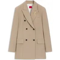 HUGO Double-breasted regular-fit blazer with hourglass shape