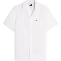 Tommy Hilfiger Tommy Jeans Regular Fit Linen Blend Short Sleeve Shirt