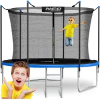 Neo-Sport Trädgårdstrampolin 312 cm / 10 fot med innernät och stegar