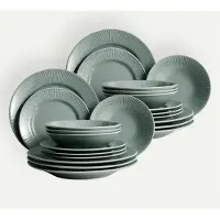 Fyrklövern Nordic Dawn tallriksset 24 delar, Dagg, 8 pers Servis Tallrikar set