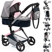 Bayer Design NEO VARIO kombi dockvagn, grå/pink/svart