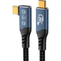 PremiumCord Kabel USB4 Version2.0 80Gbps 16K@60Hz 240W Thunderbolt 3 och 4 Kabel zahnutý 1,2m