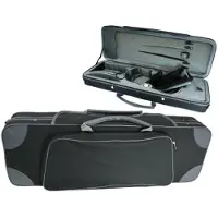 GSJ Styro Oblong Violin Case 4/4 Black and Grey