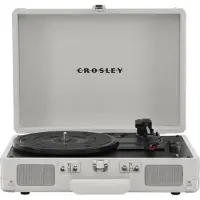 Crosley Cruiser Deluxe Portable Turntable with Bluetooth Out White Sand
