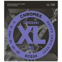 D'Addario ECG24 XL Flatwound Chromes Jazz Light 11-50