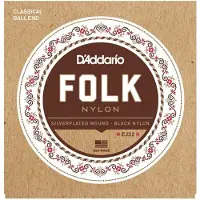 Daddario EJ32 Folk Nylon Classical Guitar Strings with Ball End