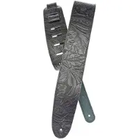 Daddario 25LE00 Embossed Leather Guitar Strap Black
