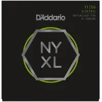 D'Addario NYXL1156 Nickel Wound Medium Top / Ex-Heavy Bottom 11-56