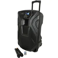 Qtx Busker 15 PA with VHF Mics Media Player & Bluetooth